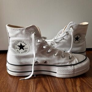 White Converse Platform Sneakers LNWOT